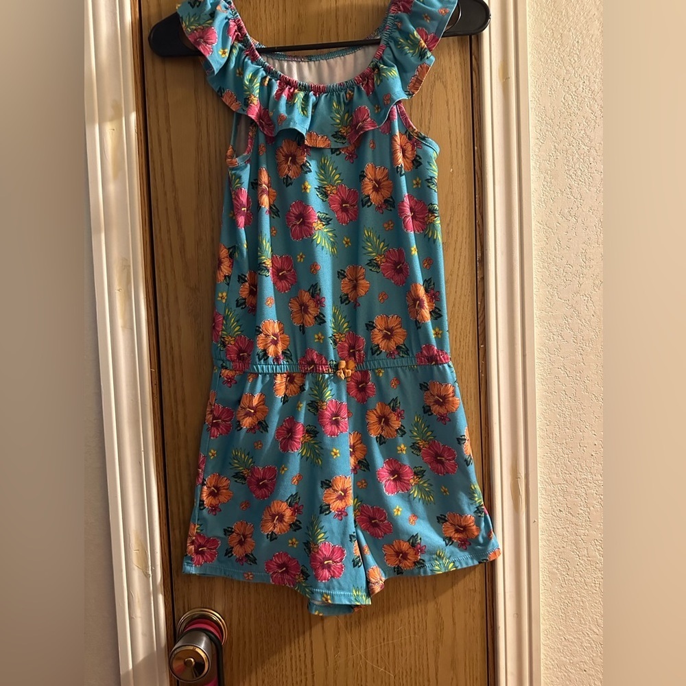 Guc floral romper sz 10/12